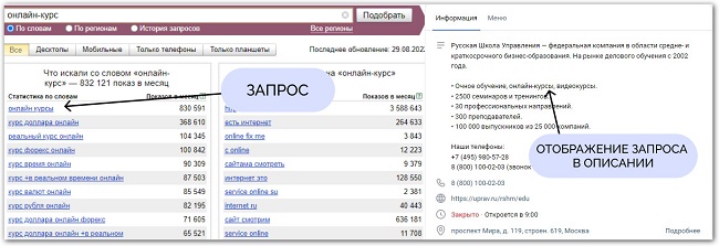 выдача вордстат